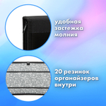 Папка на молнии BRAUBERG А4 с ручкой с органайзером 1 отделение "Husky" (2 штуки в упаковке)