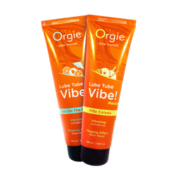 Лубрикант с эффектом вибрации Orgie Lube Tube Vibe Medium Pina Colada, 100 мл