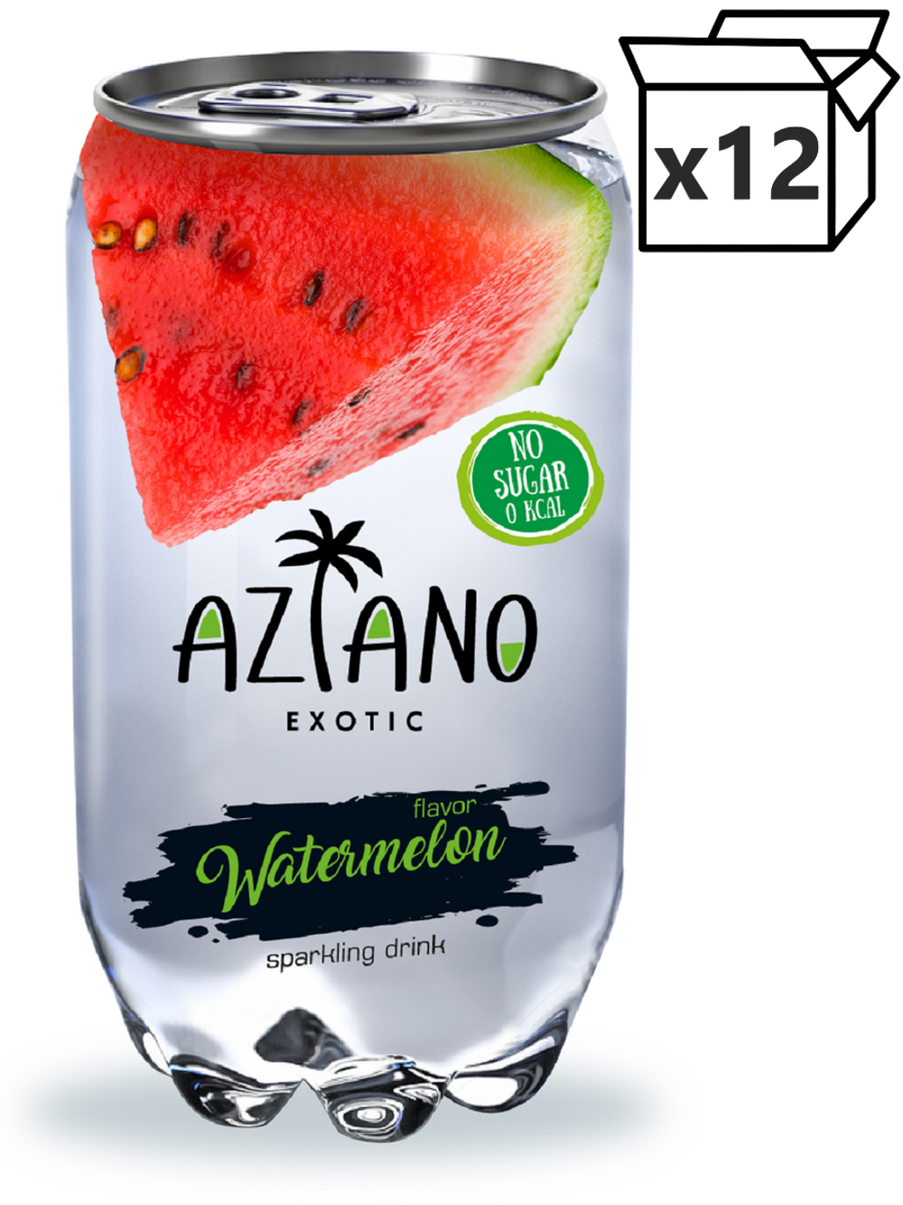 Напиток газированный Aziano Exotic со вкусом Арбуза 350 мл * 12 шт