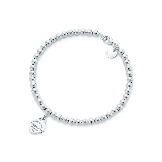 Браслет Tiffany & Co. Pink Heart Tag Bead