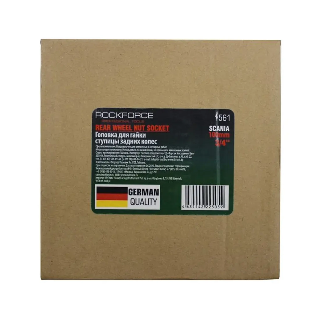 Головка для ступичных гаек задних колес грузовых а/м 100мм,3/4'' RockForce##Rock FORCE RF-1561