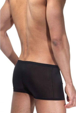Черные низкие трусы-боксеры (Размер: S-M) (Цвет: черный)