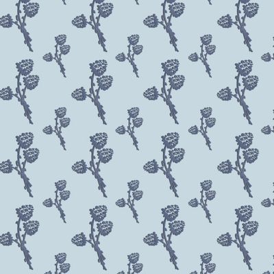 Абстрактные цветы на голубом фоне