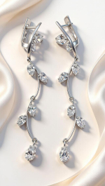 Ювелирные серьги из серебра 925 пробы