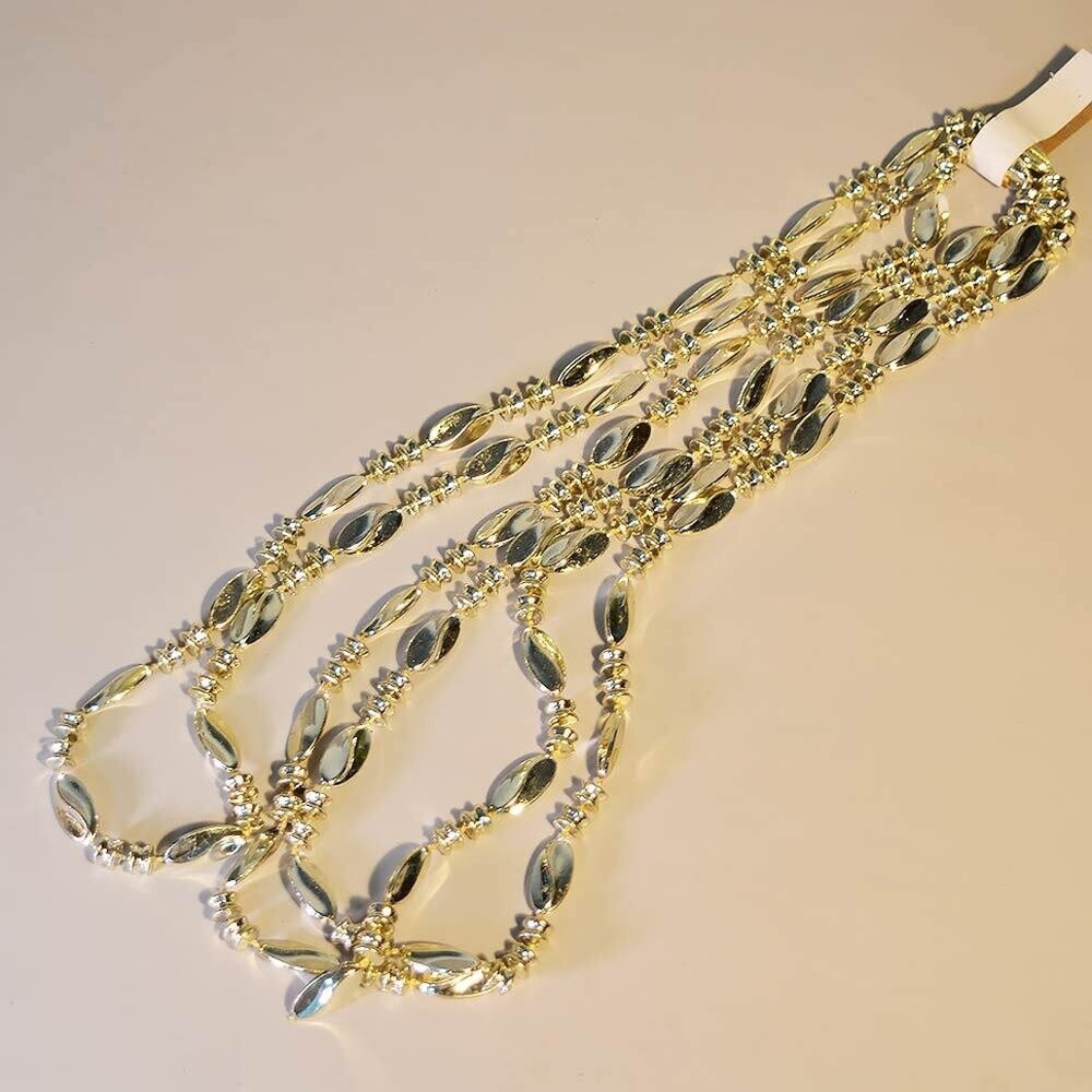 Бусы на елку "Льдинка" 2м, цвет шампань