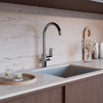 Смеситель для кухни 35k MIXLINE ML15-031 высокий излив б/отв боковая п/гайку (без подводки)