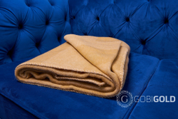 Одеяло тканое из шерсти мериноса LUX (овечья шерсть) ERDENET 150x200 см. - светло-бежевое