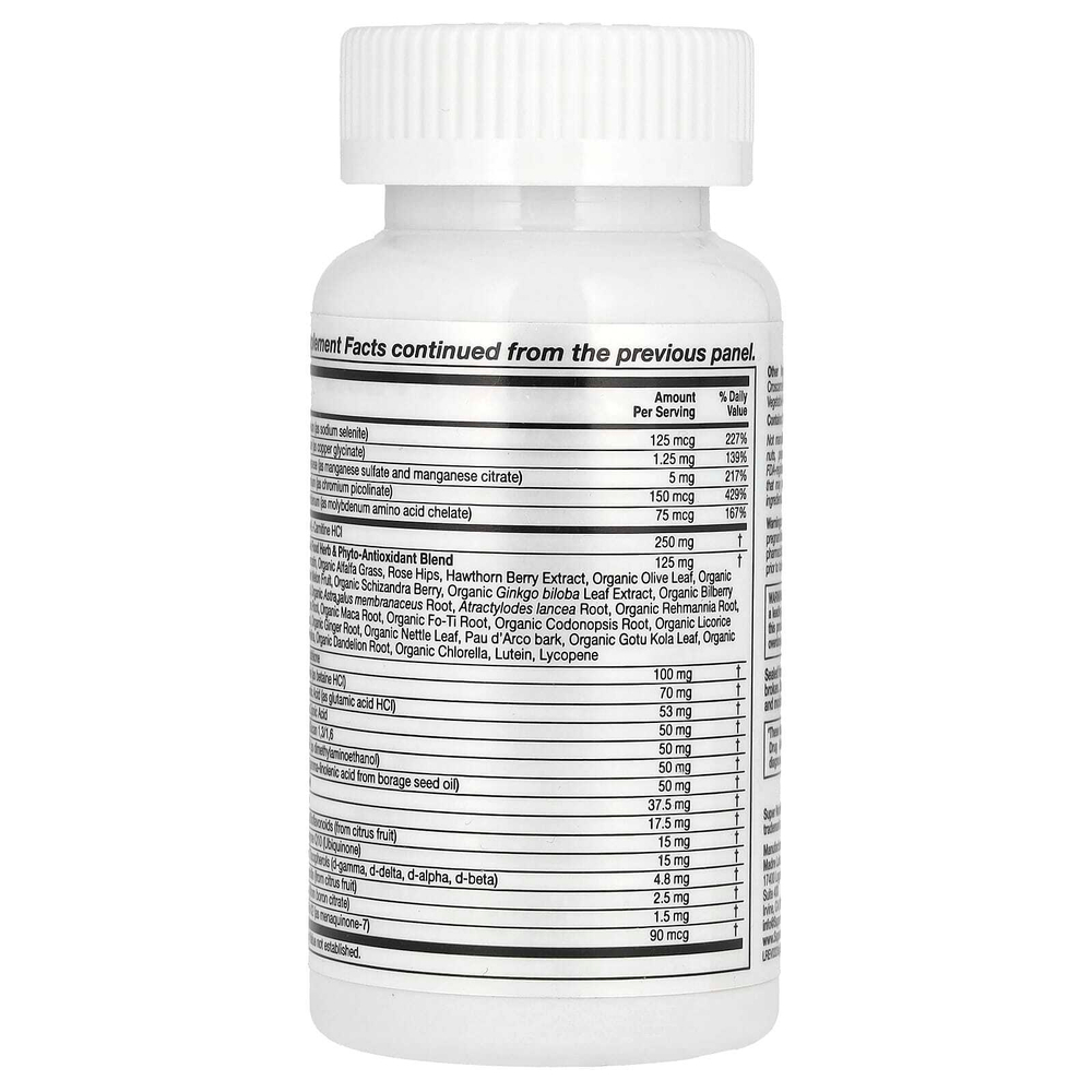 Super Nutrition, Super Immune, высокоэффективные мультивитамины с глутатионом, минералами и травами для укрепления иммунитета, 60 таблеток