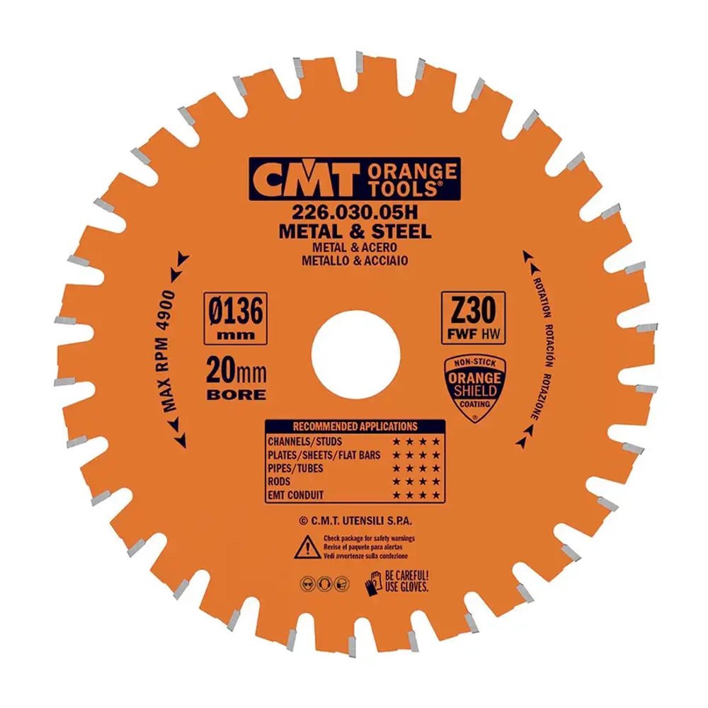 Диск пильный по стали 136,5x20x1,2/1,5 мм FWF Z=30 CMT 226.030.05H