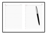 Подарочный набор: Шариковая ручка Parker Jotter Essential, Satin Black CT, стержень: Mblue, в подарочной упаковке и черный недатированный ежедневник
