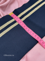 Подвяз трикотажный темно-синий с золотистыми  полосками  0,9 м, ширина 14-15 см