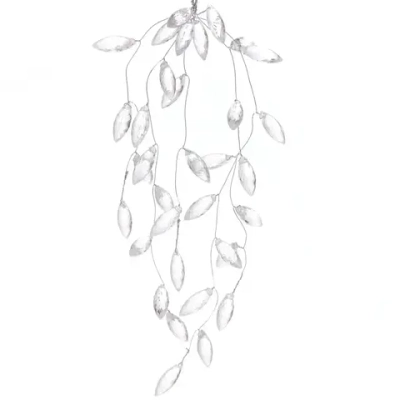 Ветка декоративная «Шарм» 27 см, Прозрачный