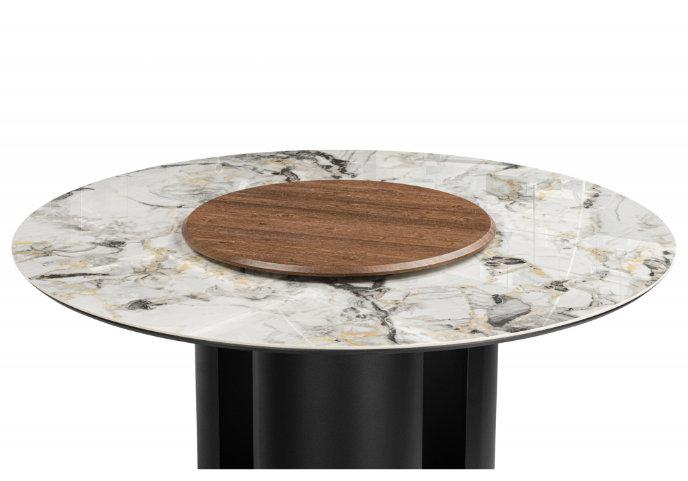 Керамический стол Woodville Иган 137 орех кантри, arctic ocean, черный