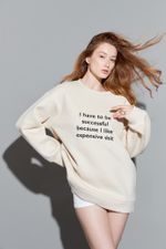 СВИТШОТ «EXPENSIVE SHIT» МОЛОЧНЫЙ