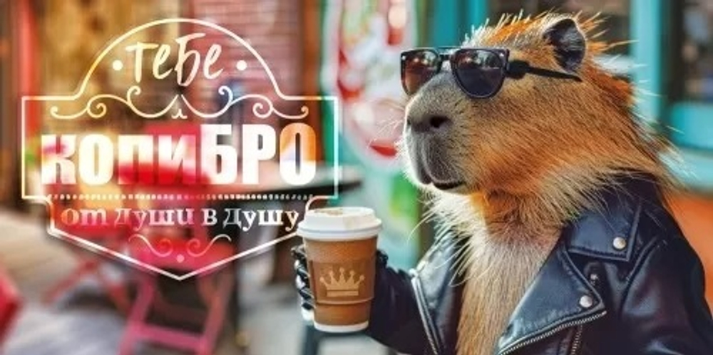 Конверт для денег Тебе копиБРО (капибара)