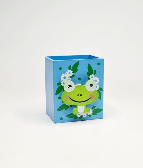 Подставка для ручек из дерева, замок