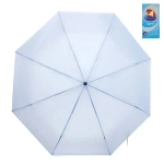 Зонт женский механический «Ultramarine», цвет голубой, 8 спиц, d-97см, длина в слолж. виде 24см