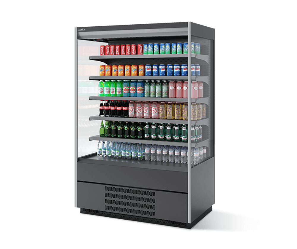 Витрина холодильная Berg 125, Серый RAL7016 T7016M.V7016M.B7016M