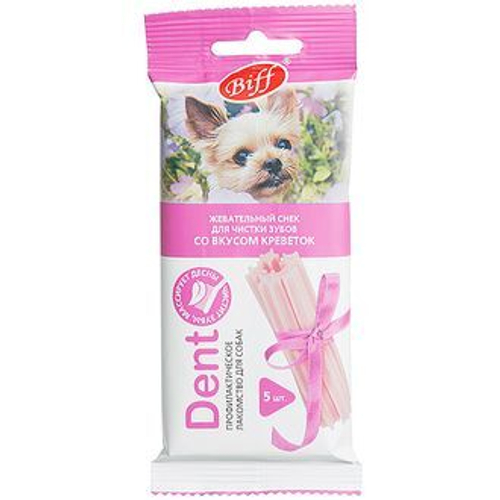 TitBit Biff Dent Жевательный снек для собак мини пород со вкусом креветок 2 палочки