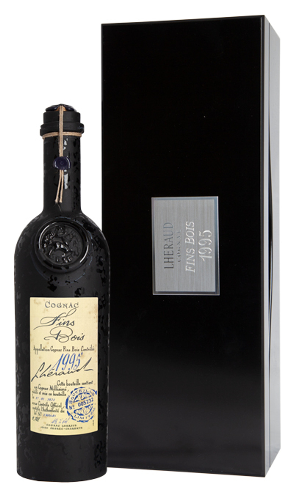 Коньяк Lheraud Cognac 1995 Fins Bois п/уп (дерево), 0.7 л