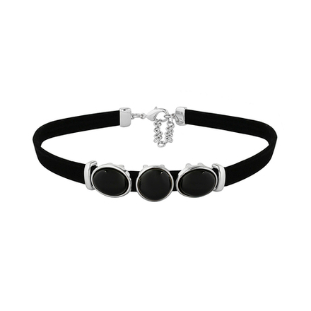 Чокер Possebon Pearl Black Agate B0207.4 BW/S