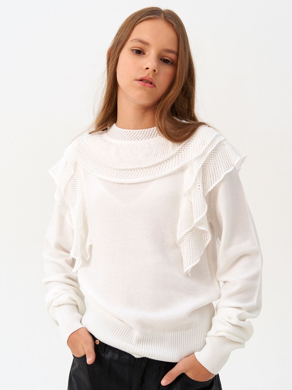 Джемпер для девочки AT1272 белый