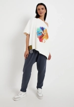 Футболка Летучая мышь принт белый