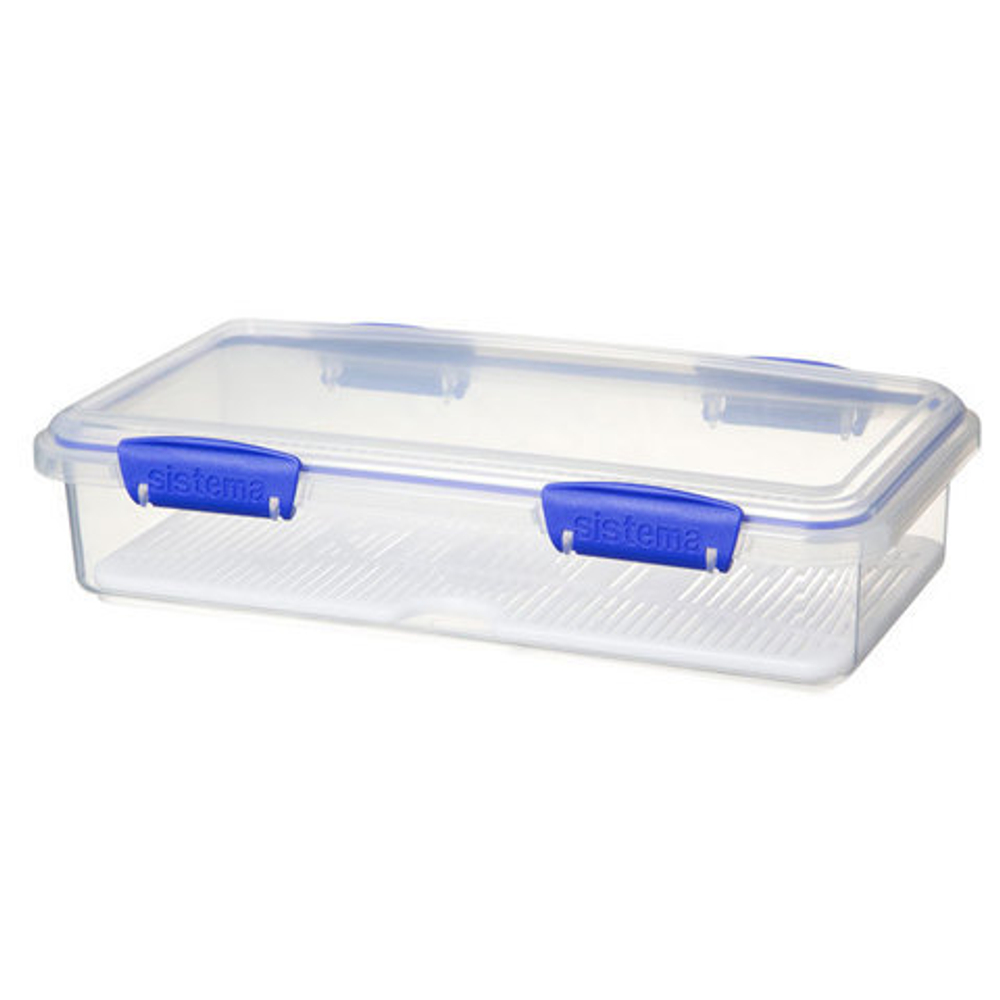 Контейнер для закусок 1.75л Sistema Klip It синий