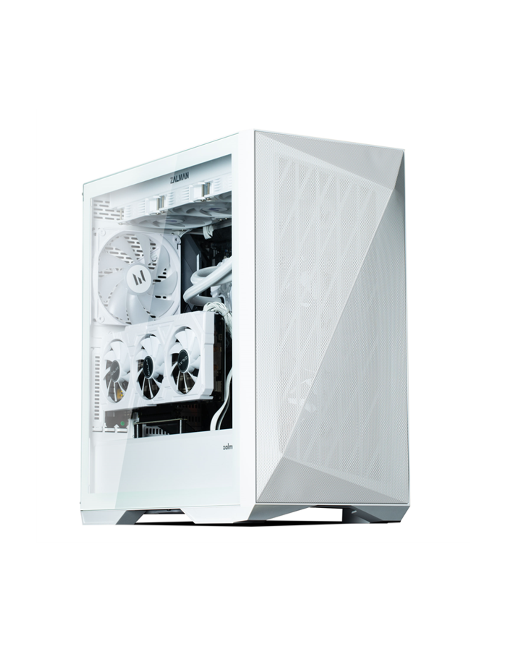 Корпус ZALMAN Z9 Iceberg MS, EATX, WHITE, WINDOW, 4x3.5", 5x2.5", 2xUSB2.0, 2xUSB3.0, 1xUSB 3.1 Gen2 Type-C, FRONT 3x140mm ARGB, REAR 1x140mm ARGB