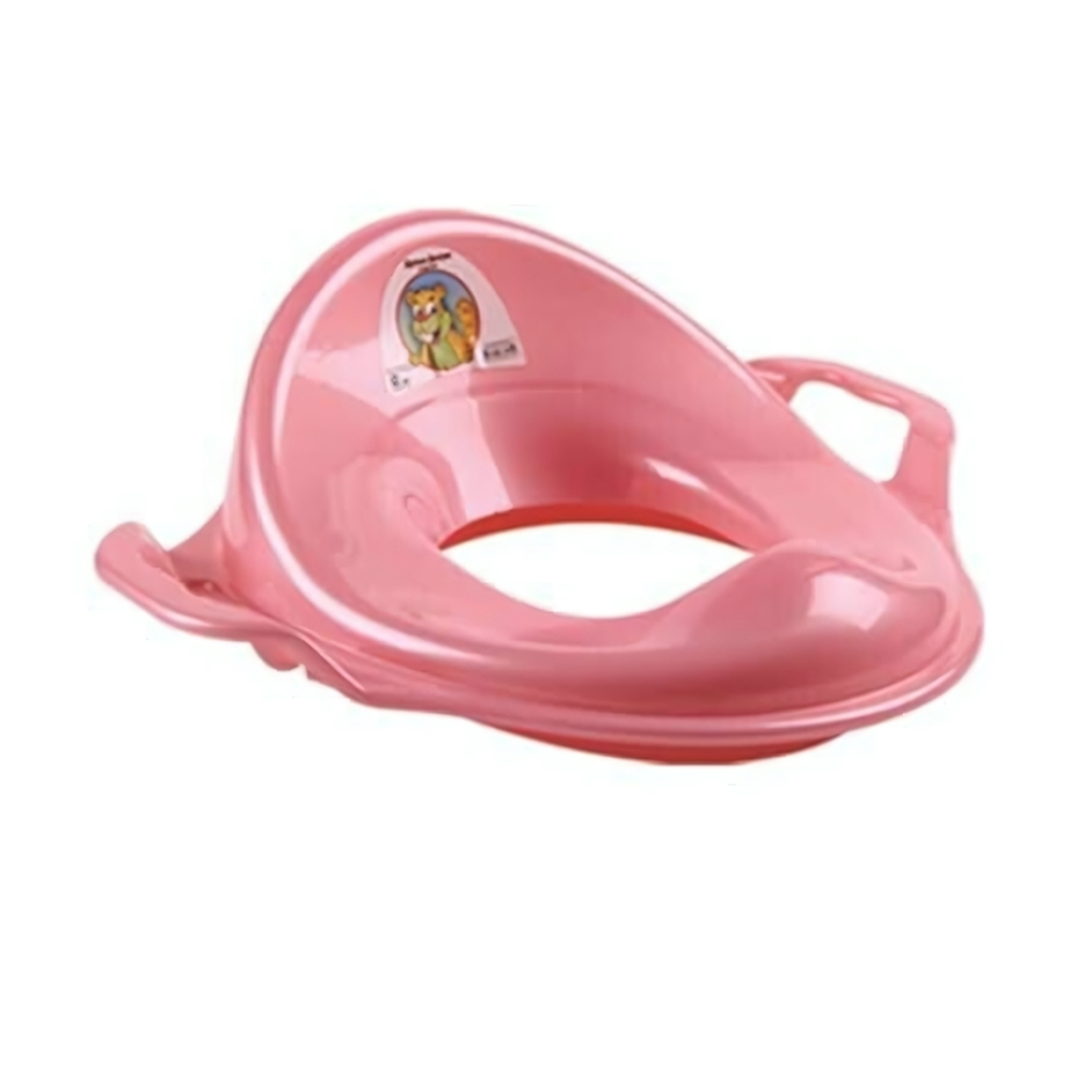 Накладка детская на унитаз (адаптер) с ручками розовый