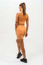 Велосипедки  HIGH WAISTED BIKER SHORTS ELITE 467 Оранжевые