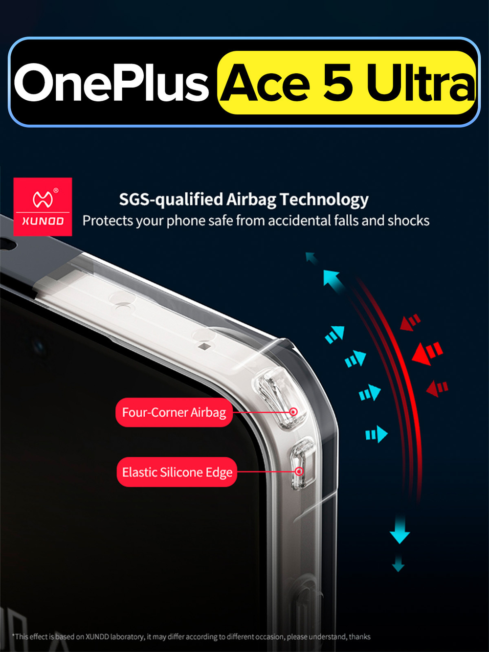 Чехол для OnePlus Ace 5 Ultra противоударный с усиленными углами XUNDD