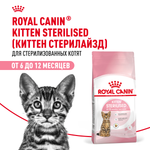 Royal Canin Kitten Sterilised Корм сухой сбалансированный для стерилизованных котят до 12 месяцев 0,4 кг
