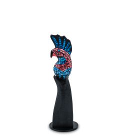 23-030-01 Н-р статуэток из трех «Какаду» дерево+стекл.мозаика (50,40,30 см)