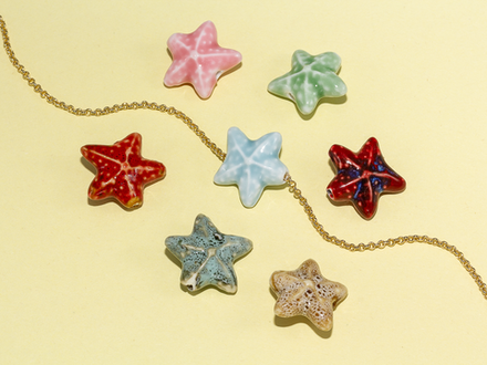Бусина "Морская звезда" 19х21,5мм, керамика