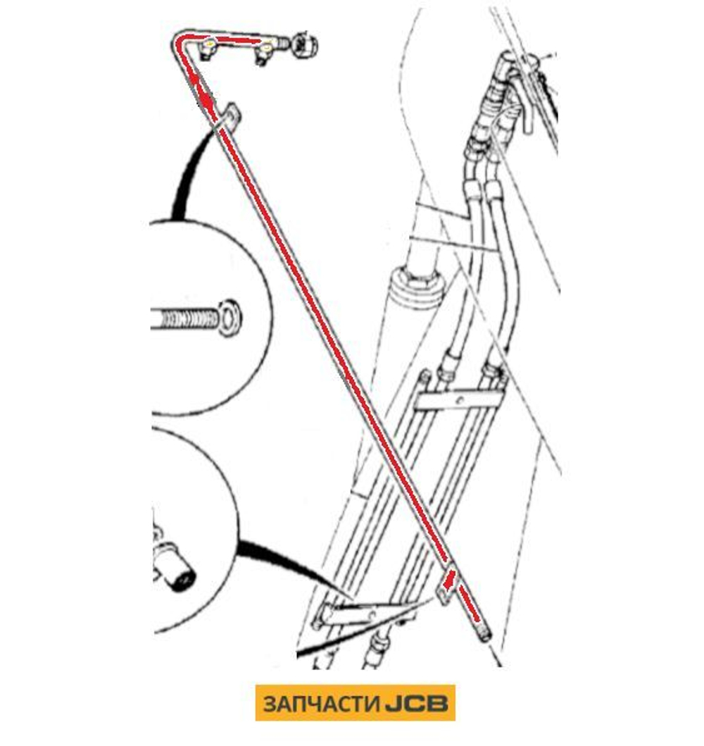 Трубка гидравлическая JCB 335/01698