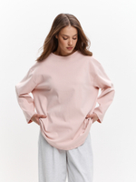 базовый лонгслив в пудровом цвете для новогодних каникул