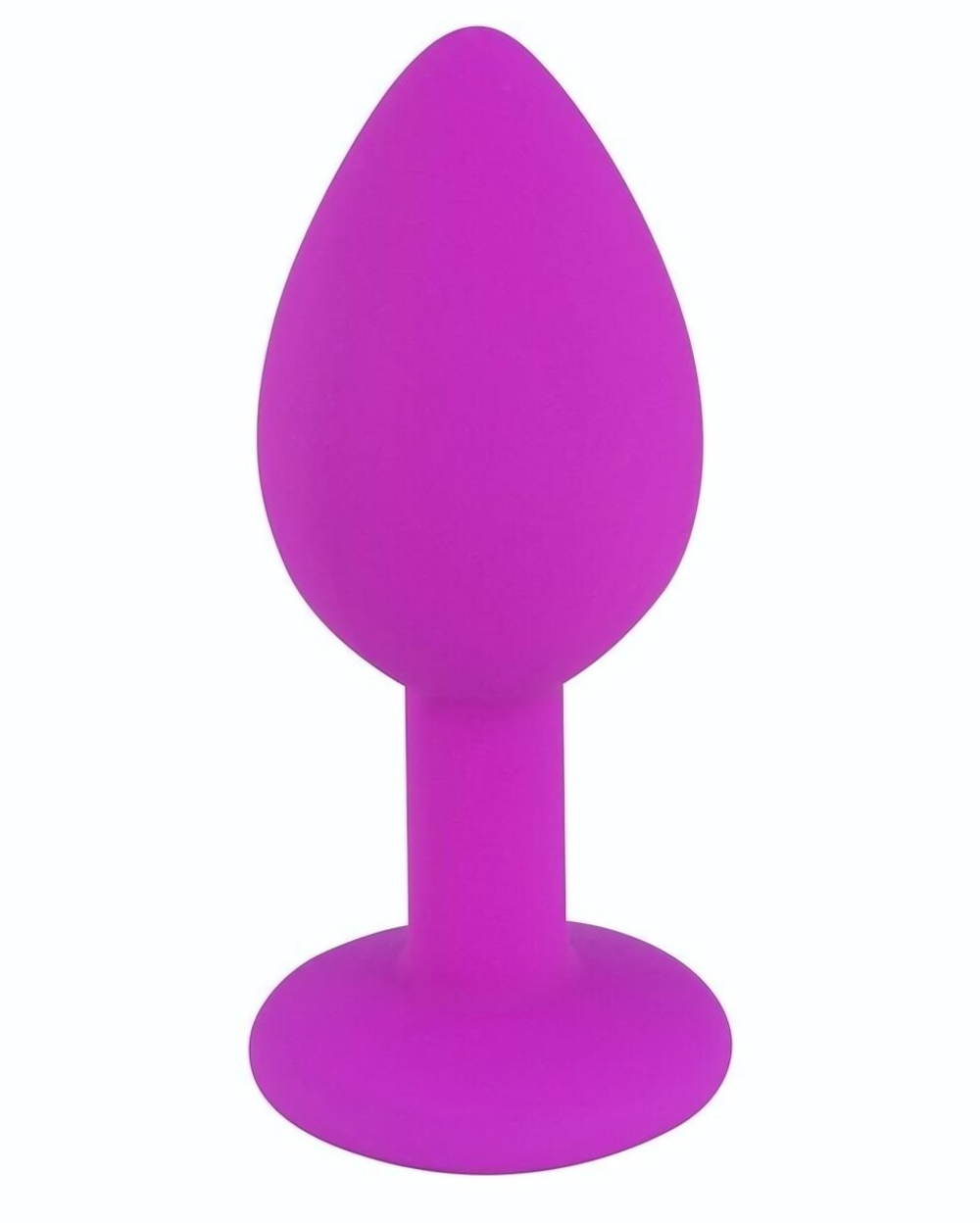 Лиловая малая силиконовая пробка с прозрачным кристаллом (Цвет: лиловый)