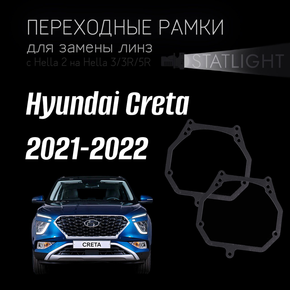 Переходные рамки для замены линз на Hyundai Creta 2021-2022