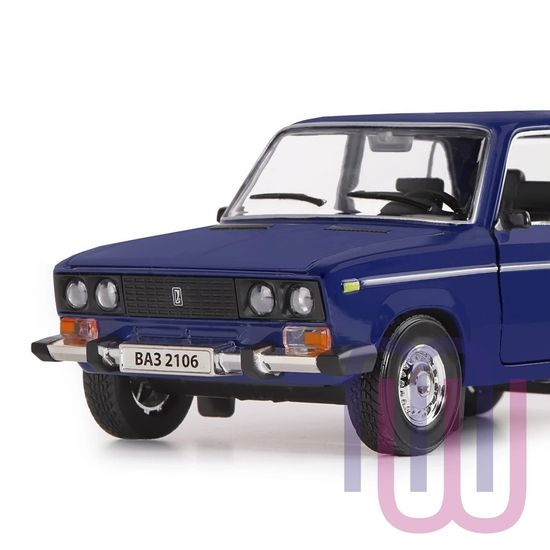Модель машины  ТМ АВТОПАНОРАМА 1/22 ВАЗ 2106, синий (свет, звук) JB1200165