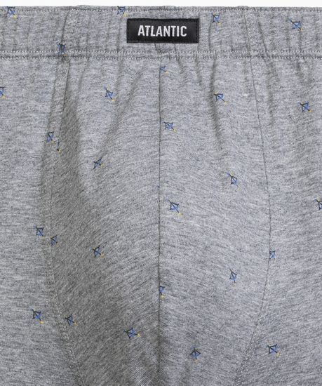 Трусы мужские боксеры (3шт), Atlantic 3MH-209, хлопок, серый меланж + голубой + темно-синий