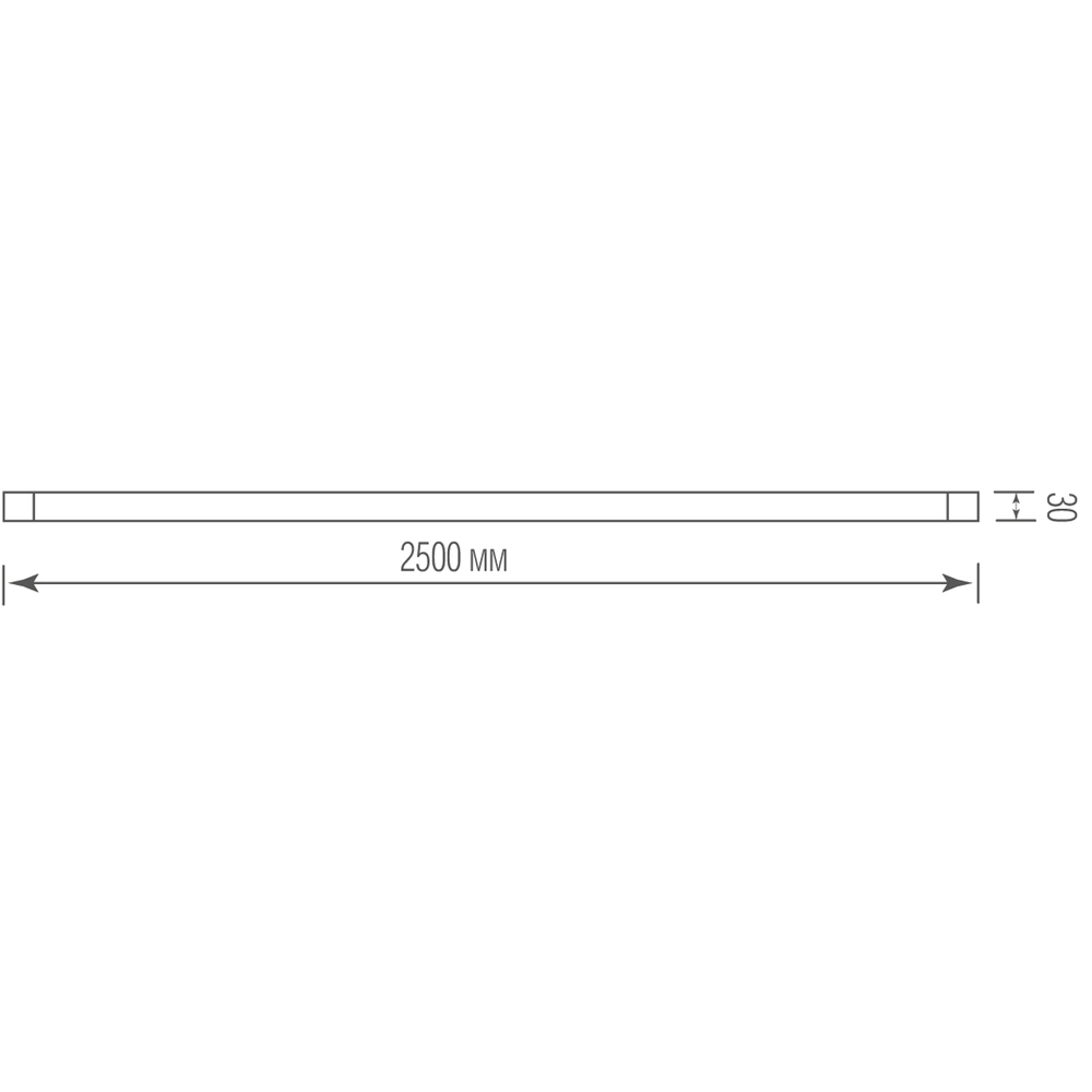 Led светильник для Round Line,   Tuba,  DC 48В,  35Вт,  Ra90,  D30xL2500 мм,  2380Лм,  360°,  4000К