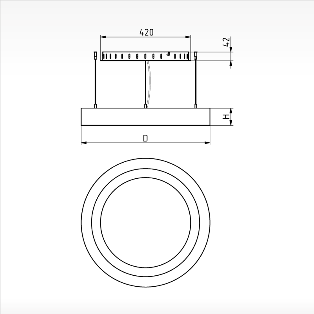 Светильник LED ДСО33-40-141 Horizon Ring EM3 DT 940 800х50х60 АСТЗ