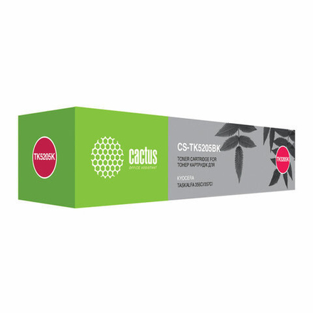 Тонер-картридж CACTUS (CS-TK5205BK) для Kyocera Ecosys 356ci, черный, ресурс 18000 страниц