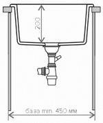 Мойка POLYGRAN ARGO-460 кремовый № 327