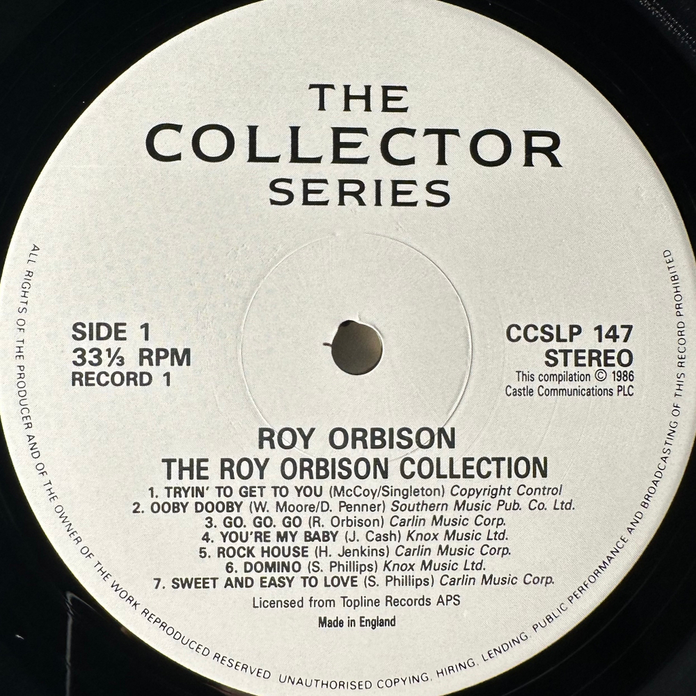 Roy Orbison ‎– The Roy Orbison Collection 2LP (Англия 1986г.)