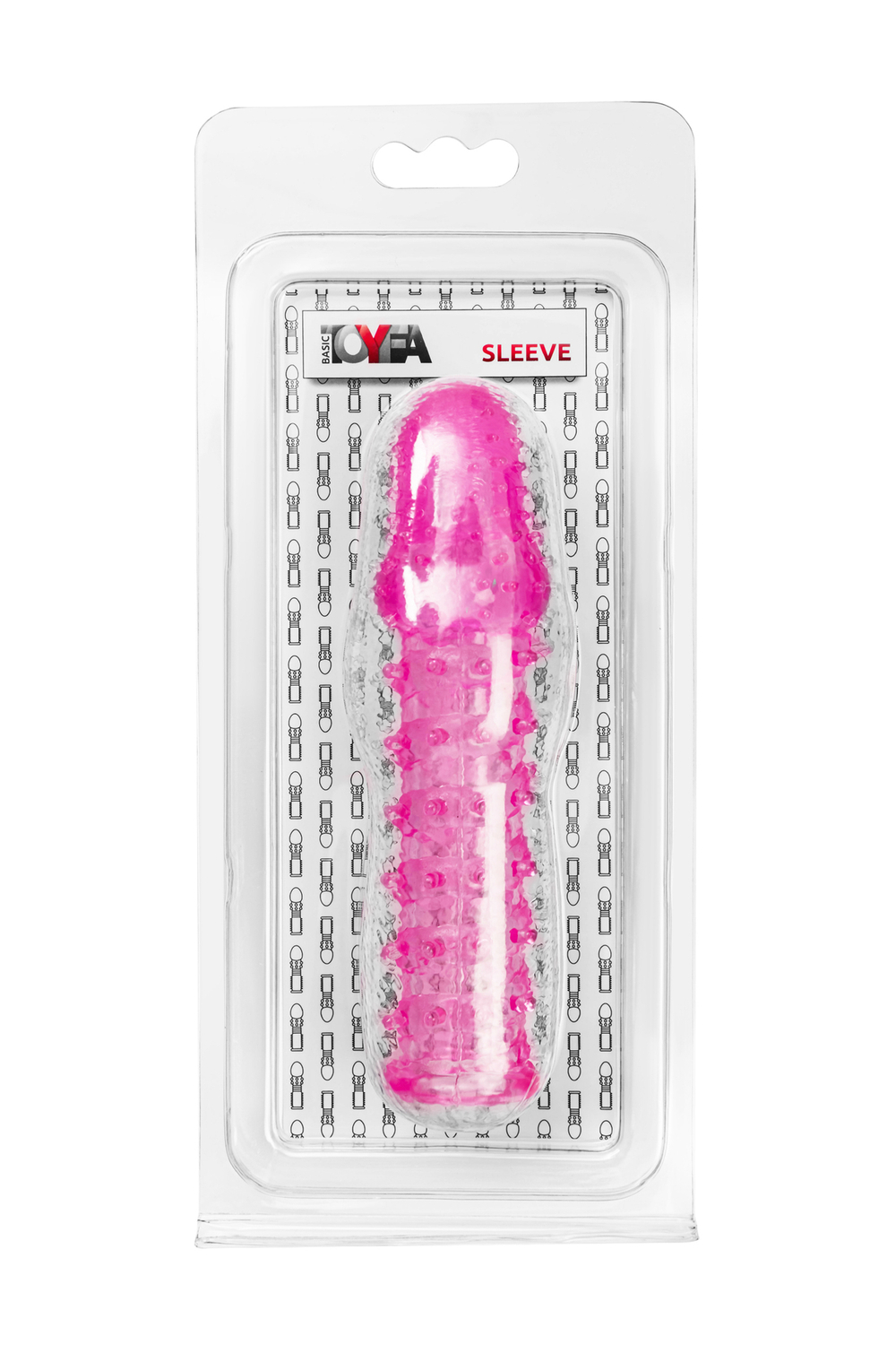 Насадка на пенис с ворсинками TOYFA Basic, TPE, розовый, 13,5 см