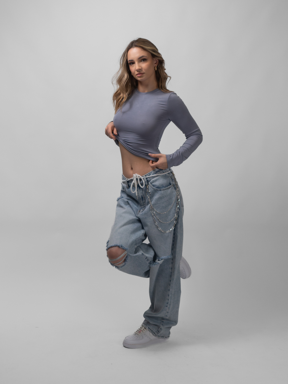 Лонгслив женский Skin Line (Grey)