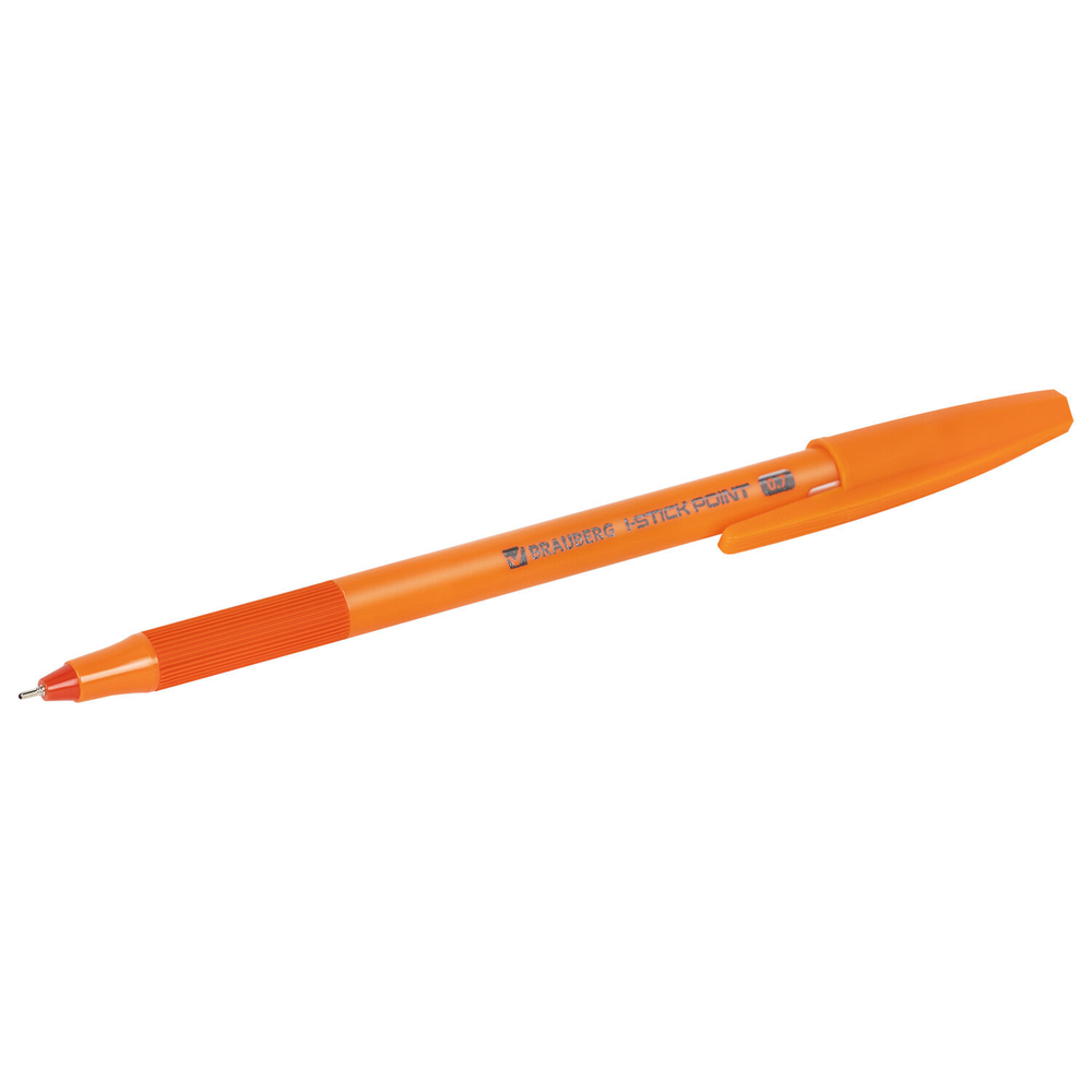 Ручка шариковая с грипом BRAUBERG "i-STICK POINT NEON", СИНЯЯ, корпус ассорти, игольчатый узел 0,7 мм, линия письма 0,35 мм, 144022