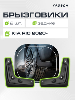 Брызговики задние KIA Rio X 2020 -, хэтчбек, 2 шт.(optimum) в пакете  NLF.A0N046.E11